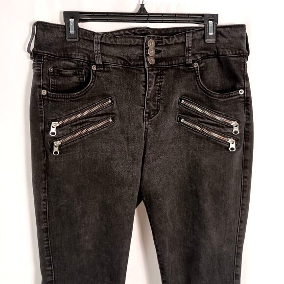 Torrid Jegging Skinny High-Rise Multi Zip Jean Black Size 14 Short Stretch - Picture 5 of 8